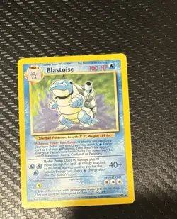 1995 Blastoise Base Set Pokemon Card Rare 100 HP Holofoil 2/102 LP - Image 1
