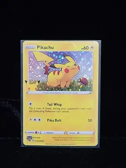 Pikachu 25th Anniversary Card SWSH039 HOLO Promo Pokemon General Mills PACK FRSH - Image 2