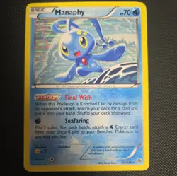 Pokemon 2012 Moderate Play Manaphy 34/135 Plasma Storm Holo Card - Image 1