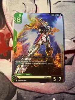 Gundam Card Game - Wing Gundam Zero GD01-024 LR Raw Near Mint/Mint - Image 1