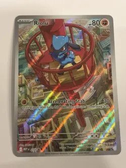 Pokemon TCG Riolu MEP 010 2025 Mega Evolution ETB Black Star Promo Card - NM - Image 1