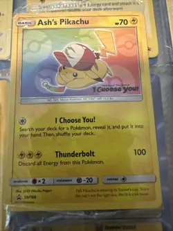 Pokemon Ash’s Pikachu TCG SM108 Promo Card "I Choose You" Sealed - Image 1