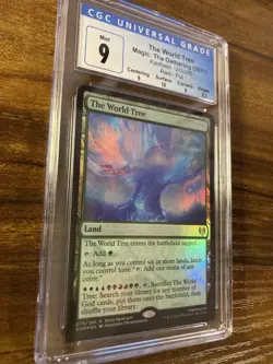 MTG✨THE WORLD TREE FOIL✨Kaldheim CGC QUAD 9’s++ MINT RARE Land 2021 LOW POP ! - Image 3