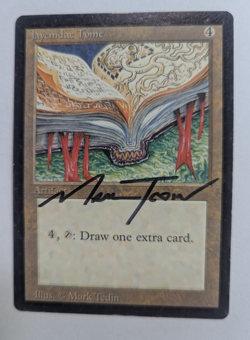 Magic Mtg 3rd Edition Revised Jayemdae Tome signed by Mark Tedin & inked - Image 1