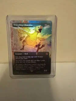 Traveling Chocobo x1 BORDERLESS FIN 0406 FOIL NM Final Fantasy MTG Magic TCG - Image 1