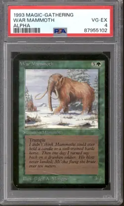 Magic MTG Alpha War Mammoth PSA 4 MODERATELY PLAYED MP - Image 1