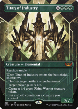 Titan of Industry (Borderless) Streets of New Capenna Near Mint Foil - Image 1