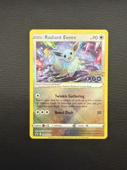 2022 Pokemon Radiant Eevee Black Star Promo Pokemon Go SWSH230 Card NM - Image 1