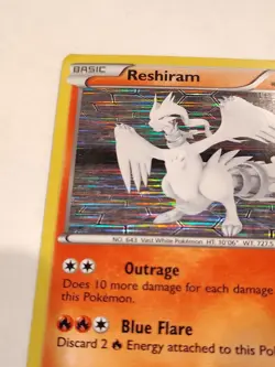 Pokemon TCG Reshiram XY BW004 Holo Promo Promo MP - Image 2