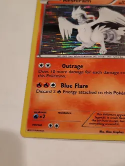 Pokemon TCG Reshiram XY BW004 Holo Promo Promo MP - Image 5