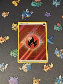 Pokemon Cards Fire Energy 153/159 Holo Rare Crown Zenith - (NM) - Image 1