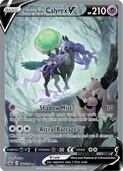 Shadow Rider Calyrex V 172/198 SWSH Chilling Reign Ultra Rare Alt Art Pokemon NM - Image 1
