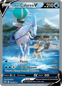 Ice Rider Calyrex V 164/198 SWSH Chilling Reign Ultra Rare Alt Art Pokemon NM - Image 1