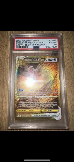 Pokemon Origin Forme Palkia VSTAR Secret GG67/GG70 Crown Zenith GEM MINT PSA 10 - Image 1