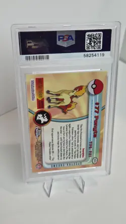 2000 Topps Chrome Pokemon TV “Spectra” Ponyta #77 - PSA 7 NM - Holo Foil - Image 2
