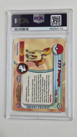 2000 Topps Chrome Pokemon TV “Spectra” Ponyta #77 - PSA 7 NM - Holo Foil - Image 4