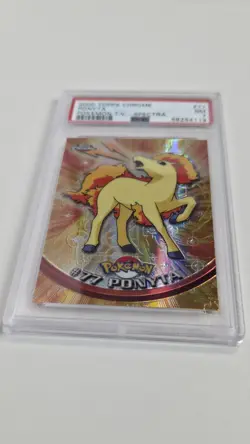 2000 Topps Chrome Pokemon TV “Spectra” Ponyta #77 - PSA 7 NM - Holo Foil - Image 5