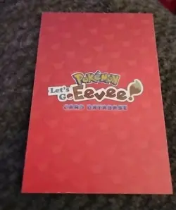 Pokemon Lets Go Eevee Database Set Shiny Eevee Poncho Gold Foil Peru US Seller - Image 2