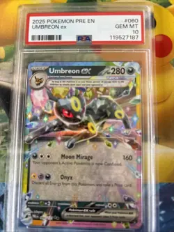 2025 POKEMON PRE EN-PRISMATIC EVOLUTIONS #060 UMBREON EX PSA 10 - Image 1