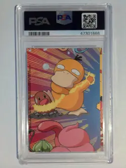 Pokemon #25 Pikachu Topps TV Animation Series 2 Stick-Ons PSA 8 - Image 2