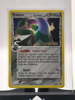 2006 Pokemon TCG EX Dragon Frontiers STAMPED Tropius RARE 23/101 Reverse Holo NM - Image 2