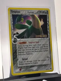 2006 Pokemon TCG EX Dragon Frontiers STAMPED Tropius RARE 23/101 Reverse Holo NM - Image 4
