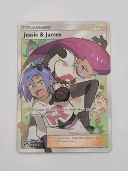 Pokemon Hidden Fates Jessie and James 2019 Full Art Trainer Supporter 68/68 NM - Image 1