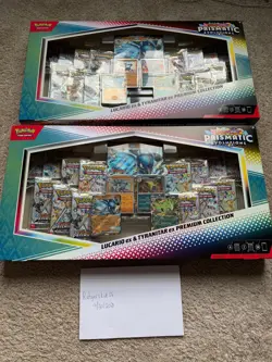LOT OF 2 Pokemon Prismatic Lucario Ex Tyranitar Ex Premium Collection Sams Club - Image 1