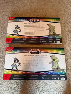 LOT OF 2 Pokemon Prismatic Lucario Ex Tyranitar Ex Premium Collection Sams Club - Image 3