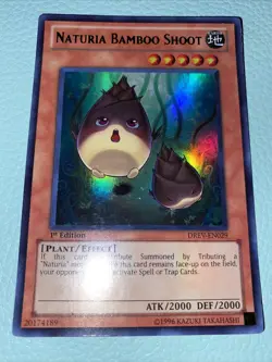 YUGIOH - Naturia Bamboo Shoot - Ultra Rare - 1st ed - DREV - NM - Image 1