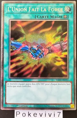 Carte YU-GI-OH! L'UNION FAIT LA FORCE RA03-FR112 PSR NEUF - Image 1