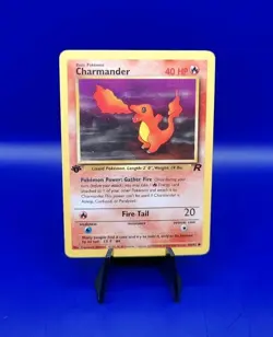 Charmander 50/82 + Charmeleon 32/82 1st Edition Team Rocket Pokemon Card WOTC LP - Image 2