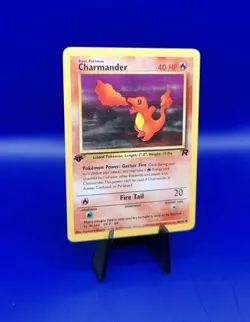 Charmander 50/82 + Charmeleon 32/82 1st Edition Team Rocket Pokemon Card WOTC LP - Image 3