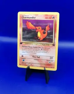 Charmander 50/82 + Charmeleon 32/82 1st Edition Team Rocket Pokemon Card WOTC LP - Image 4