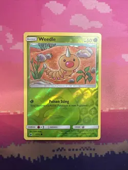 Pokemon Card Weedle Crimson Invasion Reverse Holo 1/111 Near Mint - Image 1