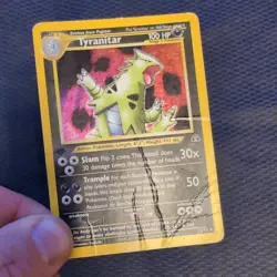 Pokemon TCG Tyranitar Neo Discovery Holo Card 12/75 Unlimited Rare c582 - Image 3