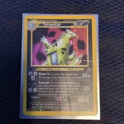 Pokemon TCG Tyranitar Neo Discovery Holo Card 12/75 Unlimited Rare c582 - Image 4
