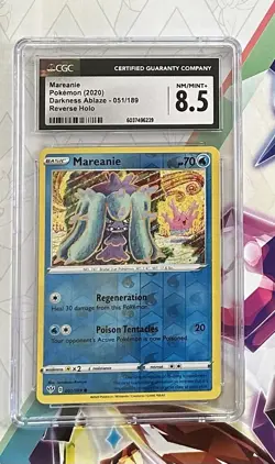 Mareanie Darkness Ablaze Reverse Holo Graded CGC 8.5 Pokemon Card - Image 1