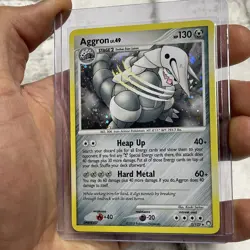 Pokemon Aggron Mysterious Treasures Holo Rare 1/123 Pokemon Card Nintendo NM TCG - Image 2