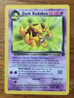 Unlimited Edition Vintage WOTC Pokemon Team Rocket Card 39/82 - NM - Image 1