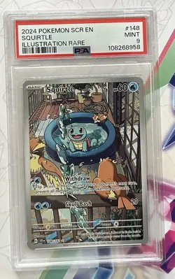 2024 Pokemon Squirtle Illustration Rare Card PSA 9 Mint #148 - Image 1