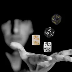 48 Pieces MTG Dice Counters Token Dice, Magic The Gathering Black & White - Image 5