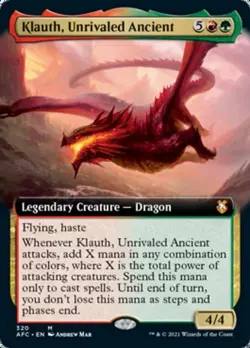 Klauth, Unrivaled Ancient (Extended Art) Dungeons & Dragons: Adventures MTG NM - Image 1