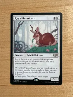 MTG NM Regal Bunnicorn [Wilds of Eldraine] - Image 1