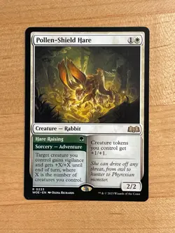MTG NM Pollen-Shield Hare [Wilds of Eldraine] - Image 1