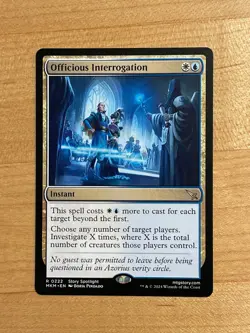 MTG NM Officious Interrogation [Murders at Karlov Manor] - Image 1