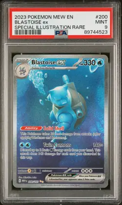 Blastoise Ex #200 PSA 9 - Pokemon 2023 Pokemon Mew En-151 - Image 1