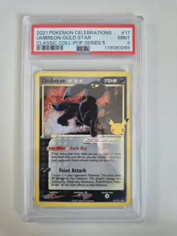 PSA 9 Umbreon 17/17 Gold Star Pokemon Celebrations 25th Anniversary 2021 MINT - Image 1