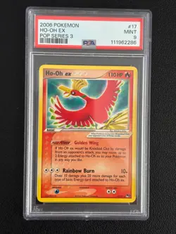 Pokemon TCG: Ho-Oh EX 17/17 Non-Holo PSA 9 POP Series 3 - Image 1