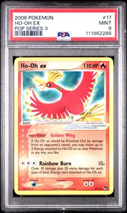 Pokemon TCG: Ho-Oh EX 17/17 Non-Holo PSA 9 POP Series 3 - Image 3